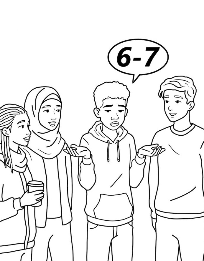 Desenho de 67 (Six Seven) para imprimir