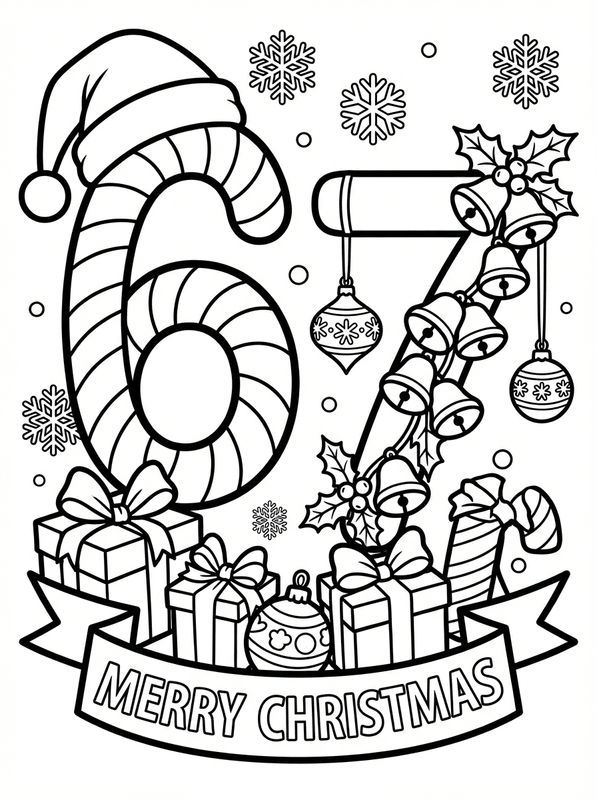 Desenho de 67 (Six Seven) para imprimir