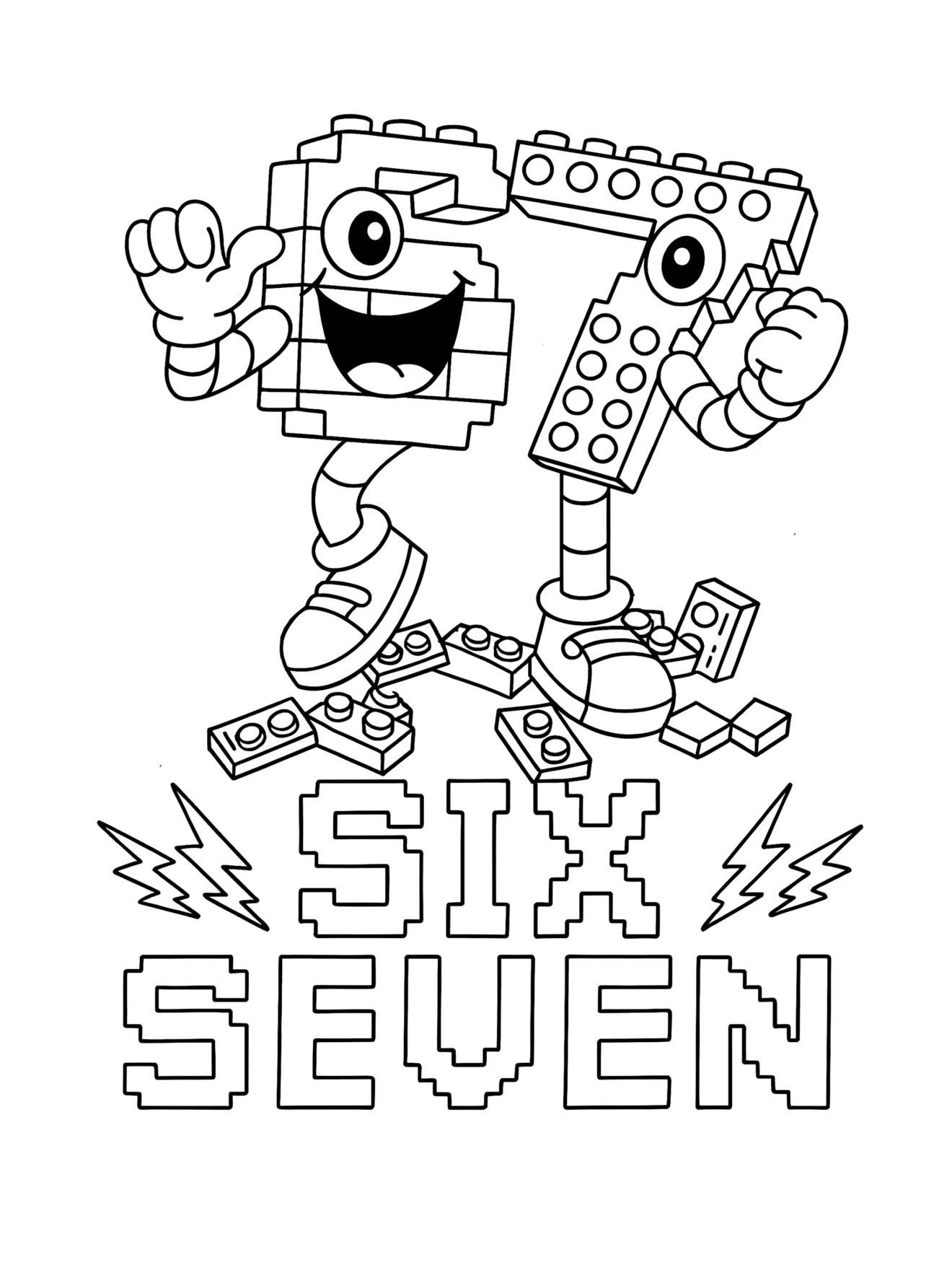 Desenho de 67 (Six Seven) para imprimir