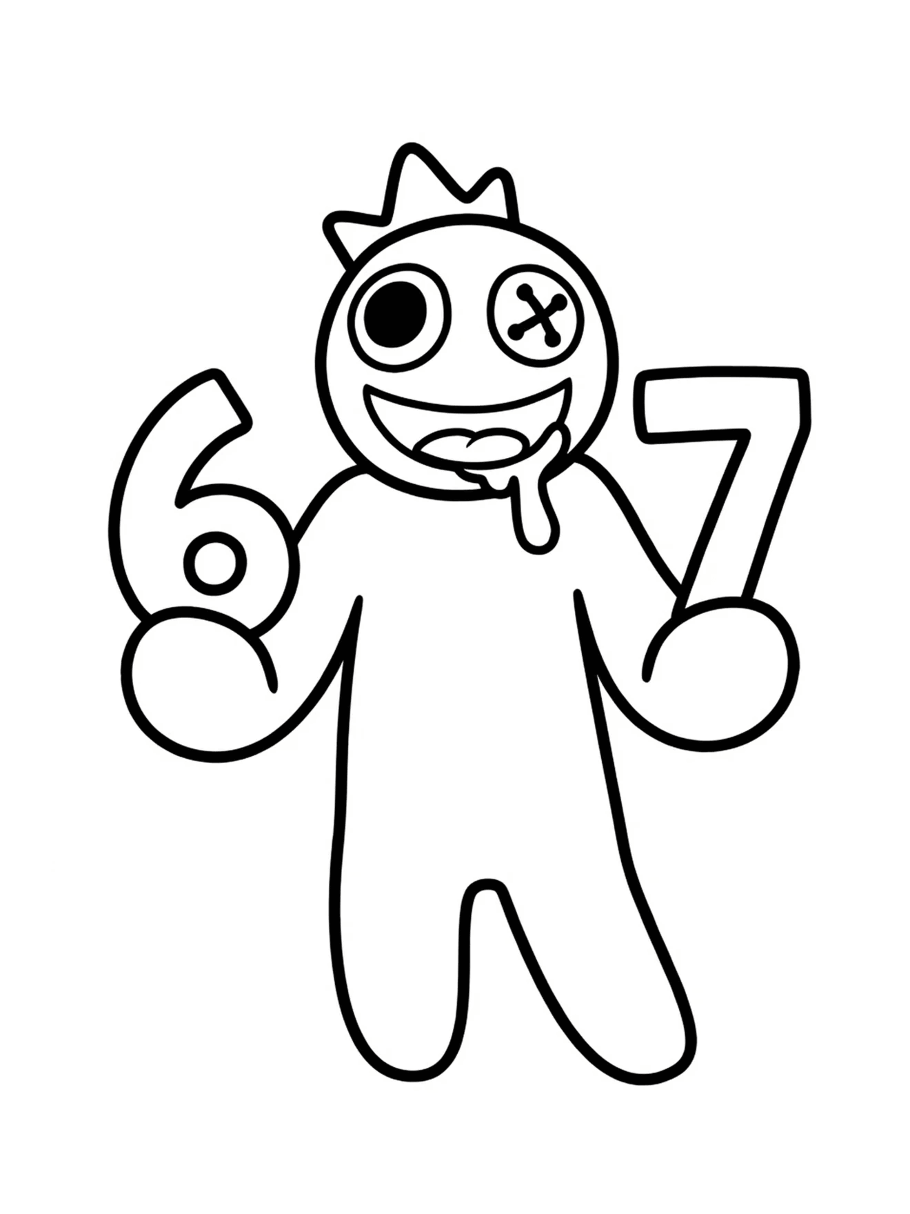 Desenho de 67 (Six Seven) para imprimir