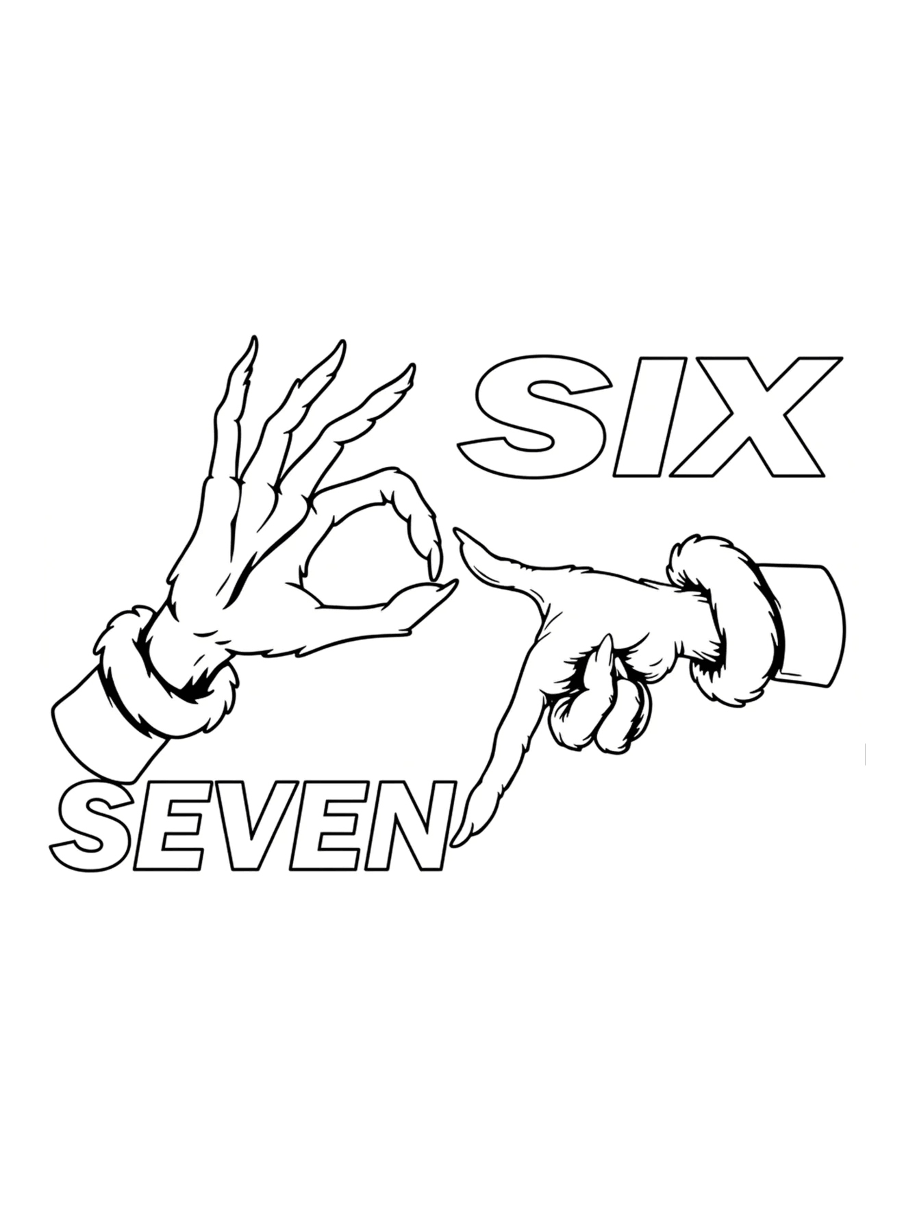 Desenho de 67 (Six Seven) para imprimir