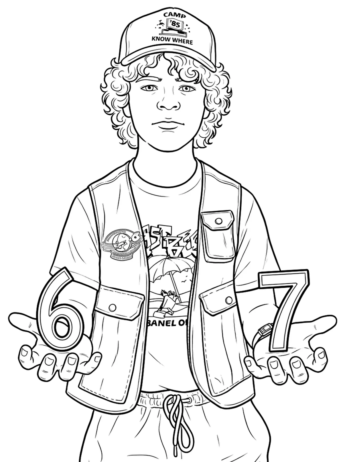 Desenho de 67 (Six Seven) para imprimir