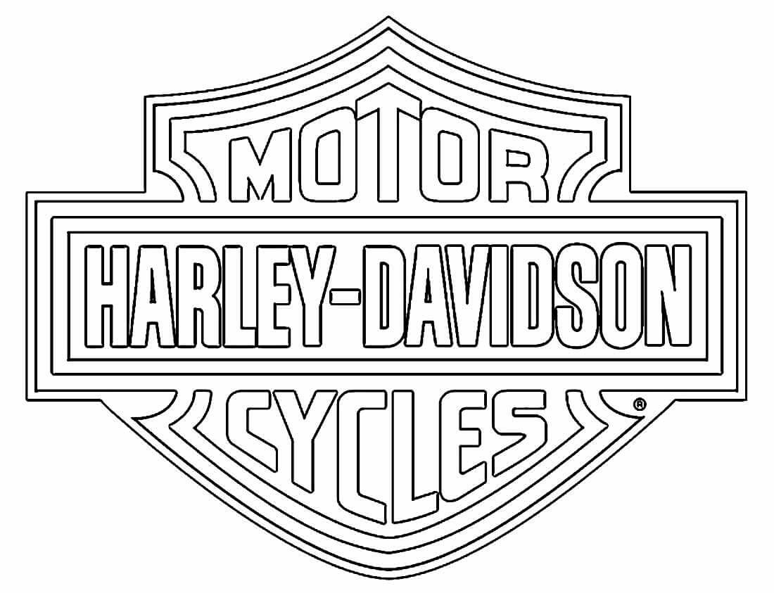 Desenho de Motos Harley Davidson para imprimir