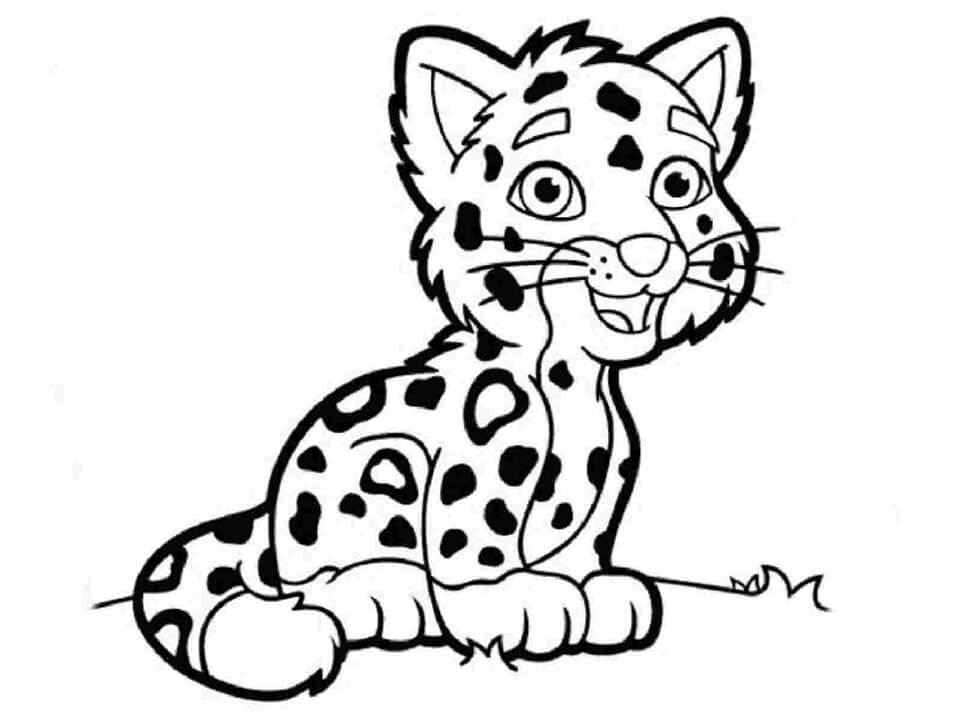 Desenho de Onças Pintadas para imprimir
