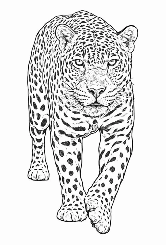 Desenho de Onças Pintadas para imprimir