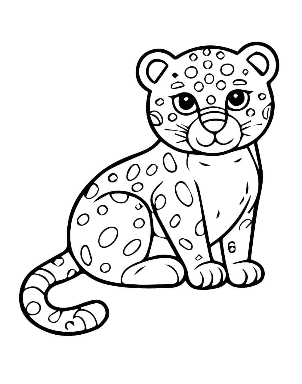 Desenho de Onças Pintadas para imprimir