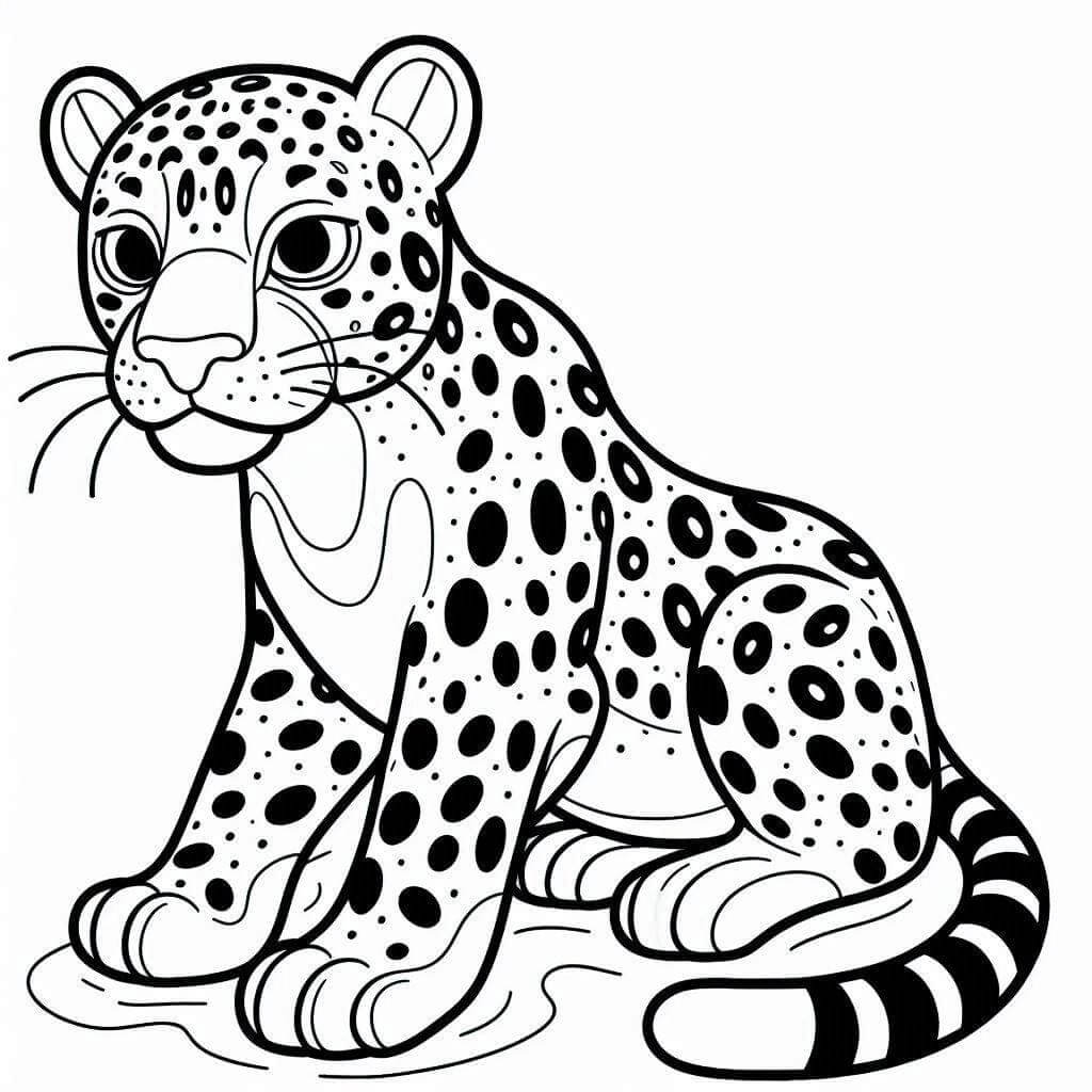 Desenho de Onças Pintadas para imprimir