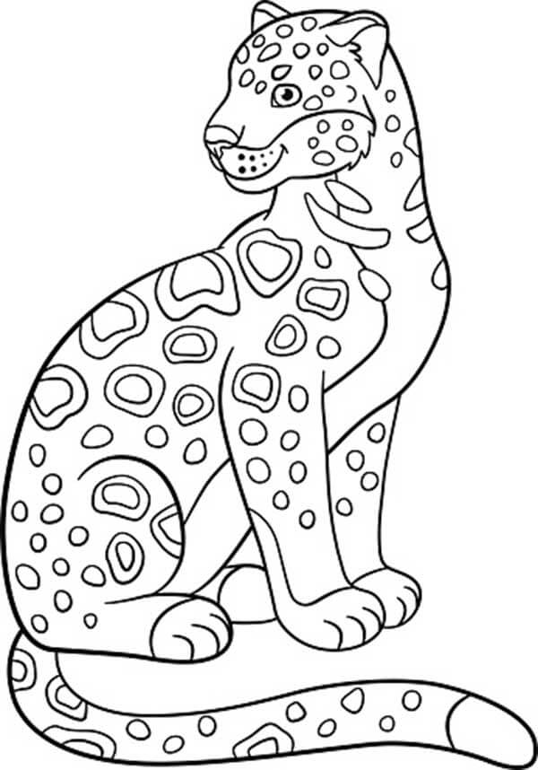 Desenho de Onças Pintadas para imprimir