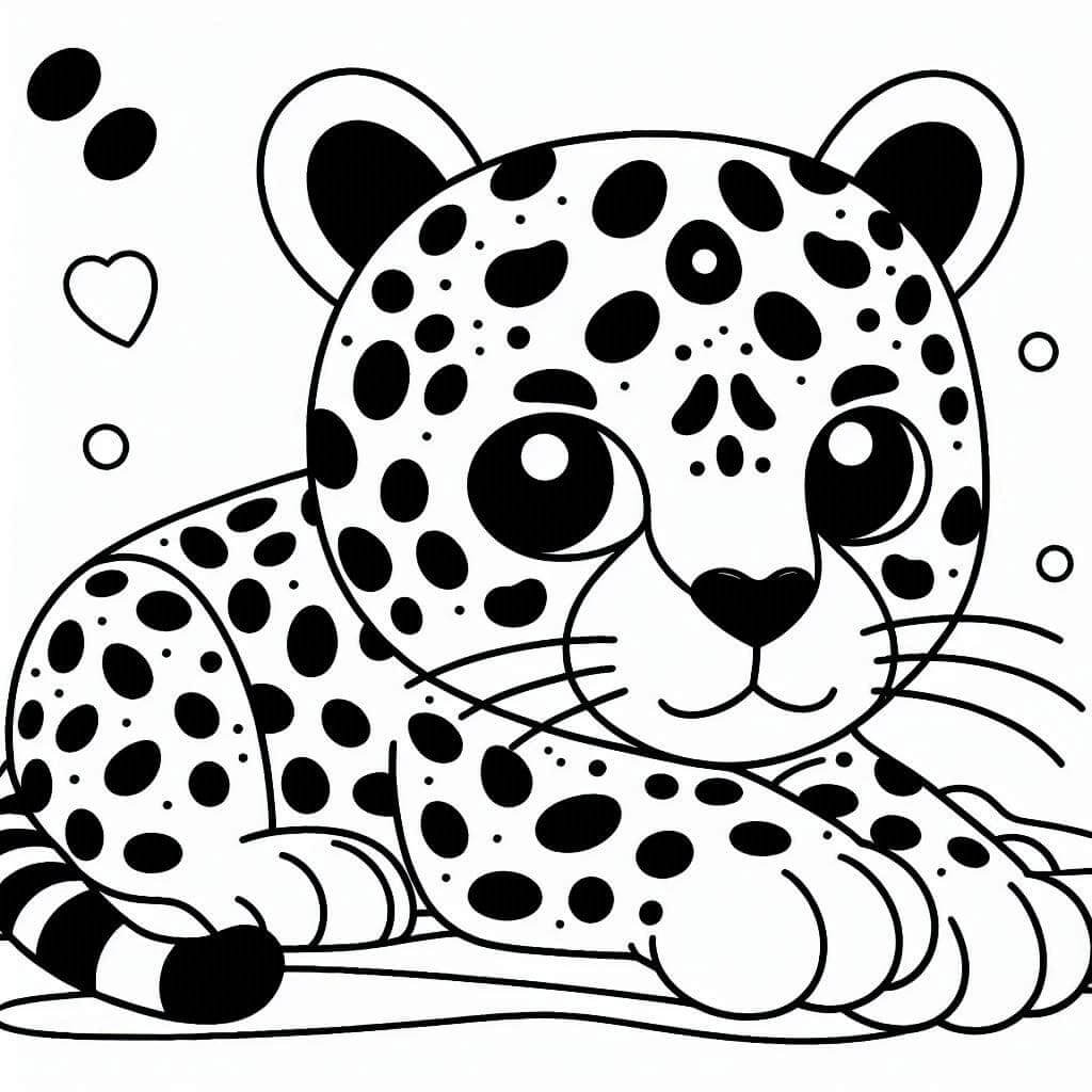 Desenho de Onças Pintadas para imprimir