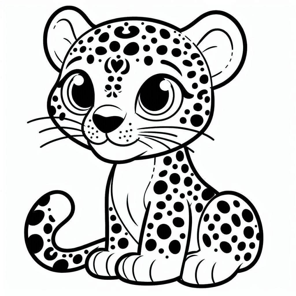 Desenho de Onças Pintadas para imprimir
