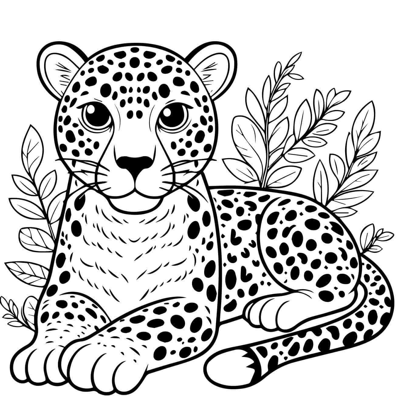 Desenho de Onças Pintadas para imprimir