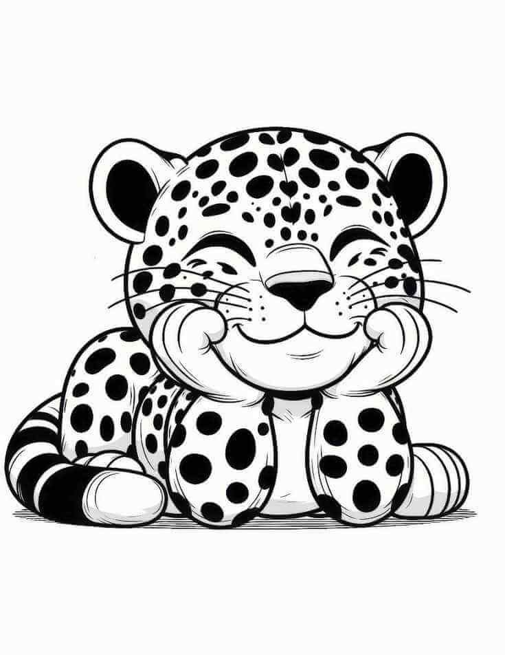 Desenho de Onças Pintadas para imprimir