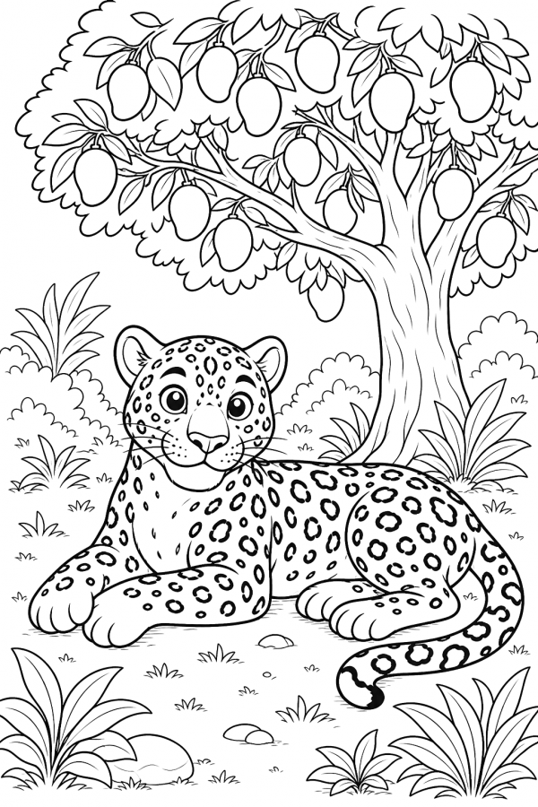 Desenho de Onças Pintadas para imprimir