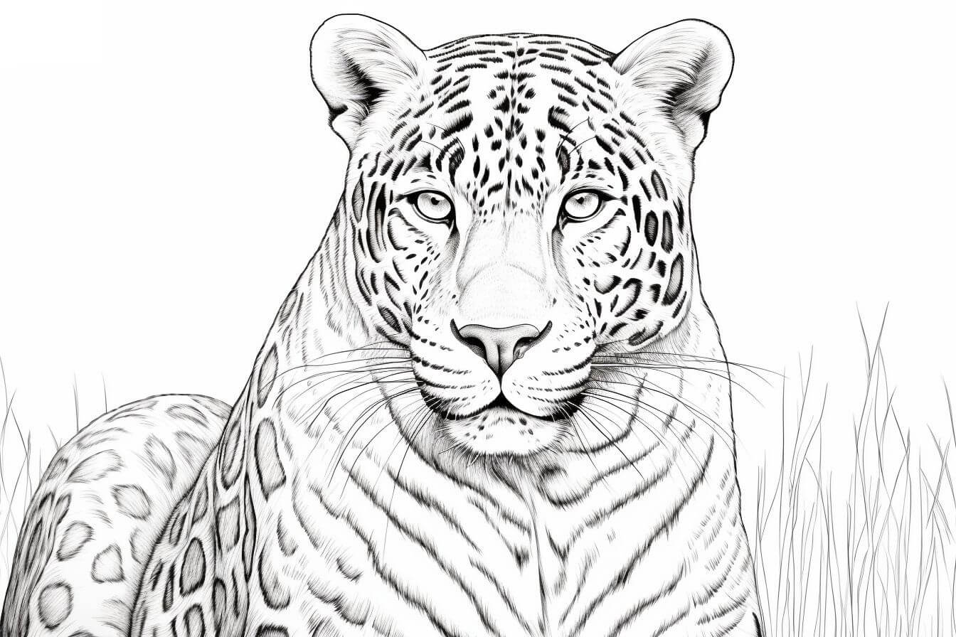 Desenho de Onças Pintadas para imprimir