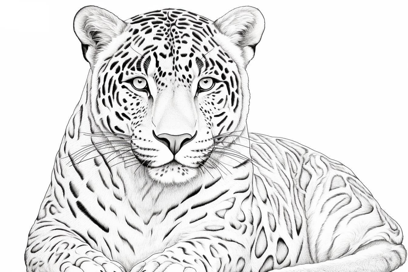 Desenho de Onças Pintadas para imprimir