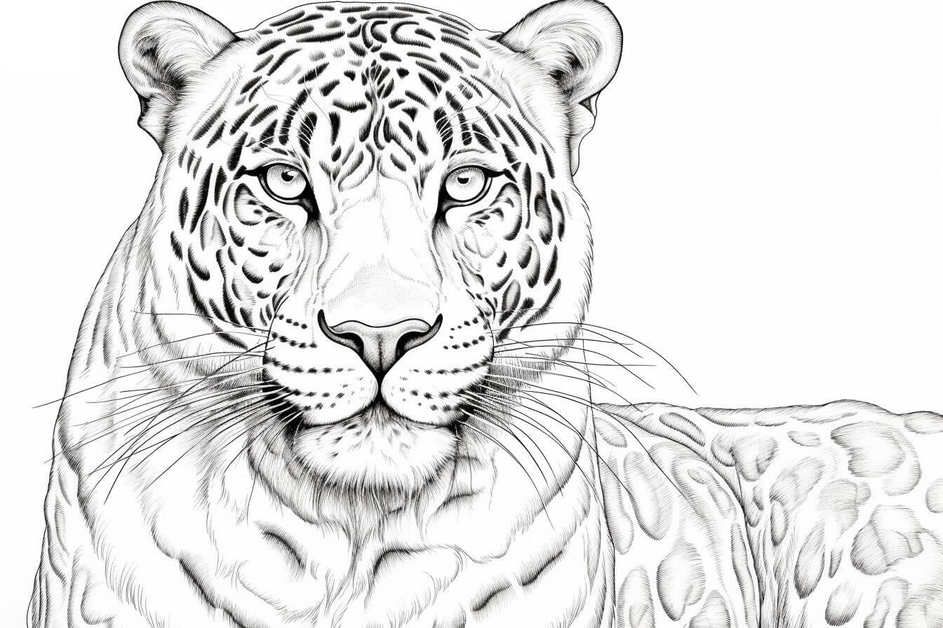Desenho de Onças Pintadas para imprimir