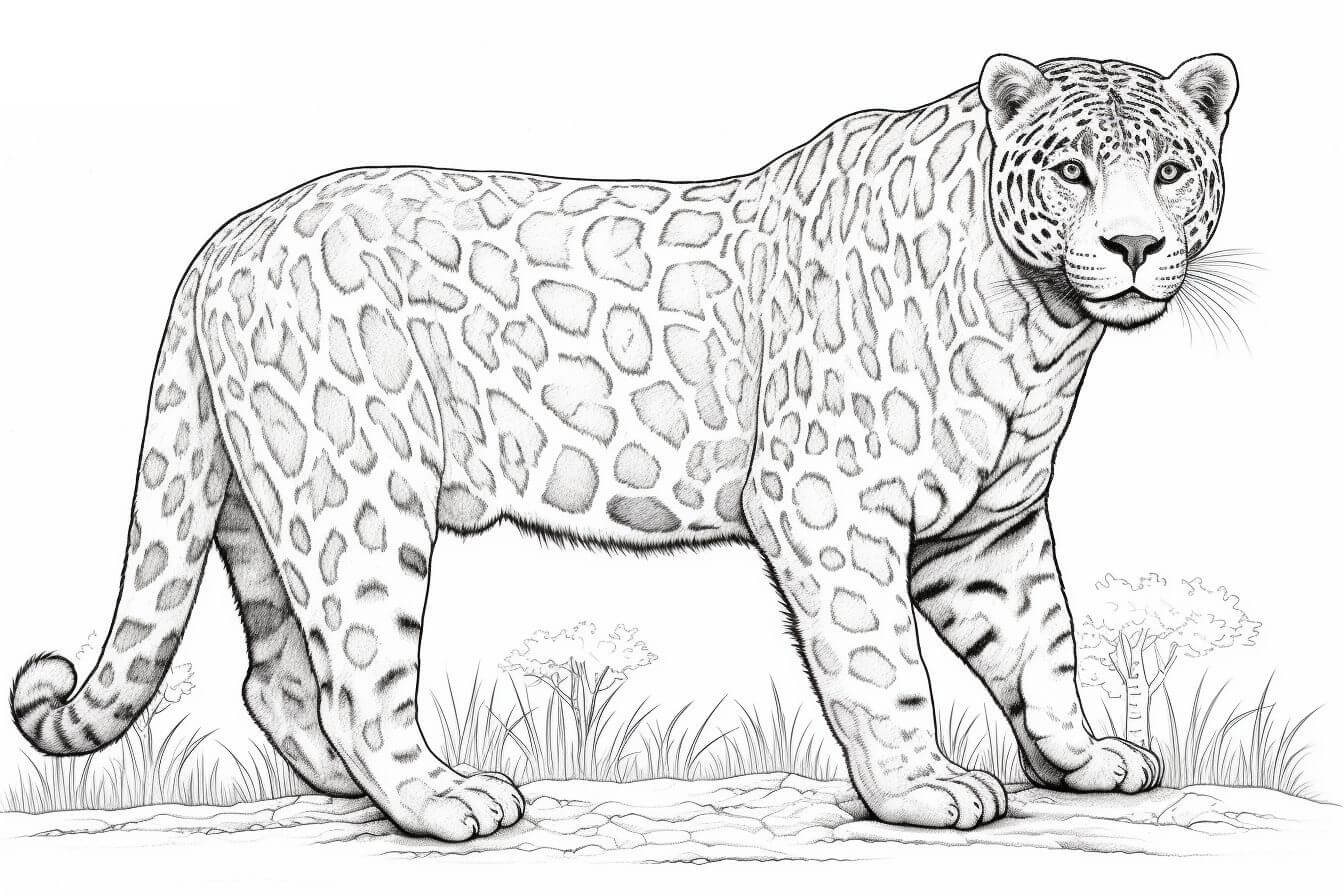 Desenho de Onças Pintadas para imprimir