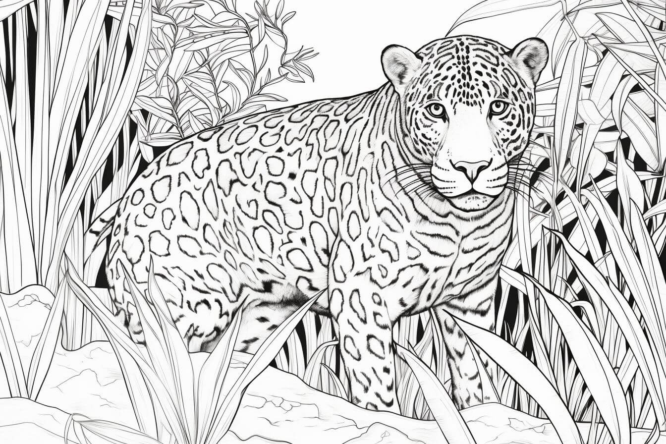 Desenho de Onças Pintadas para imprimir