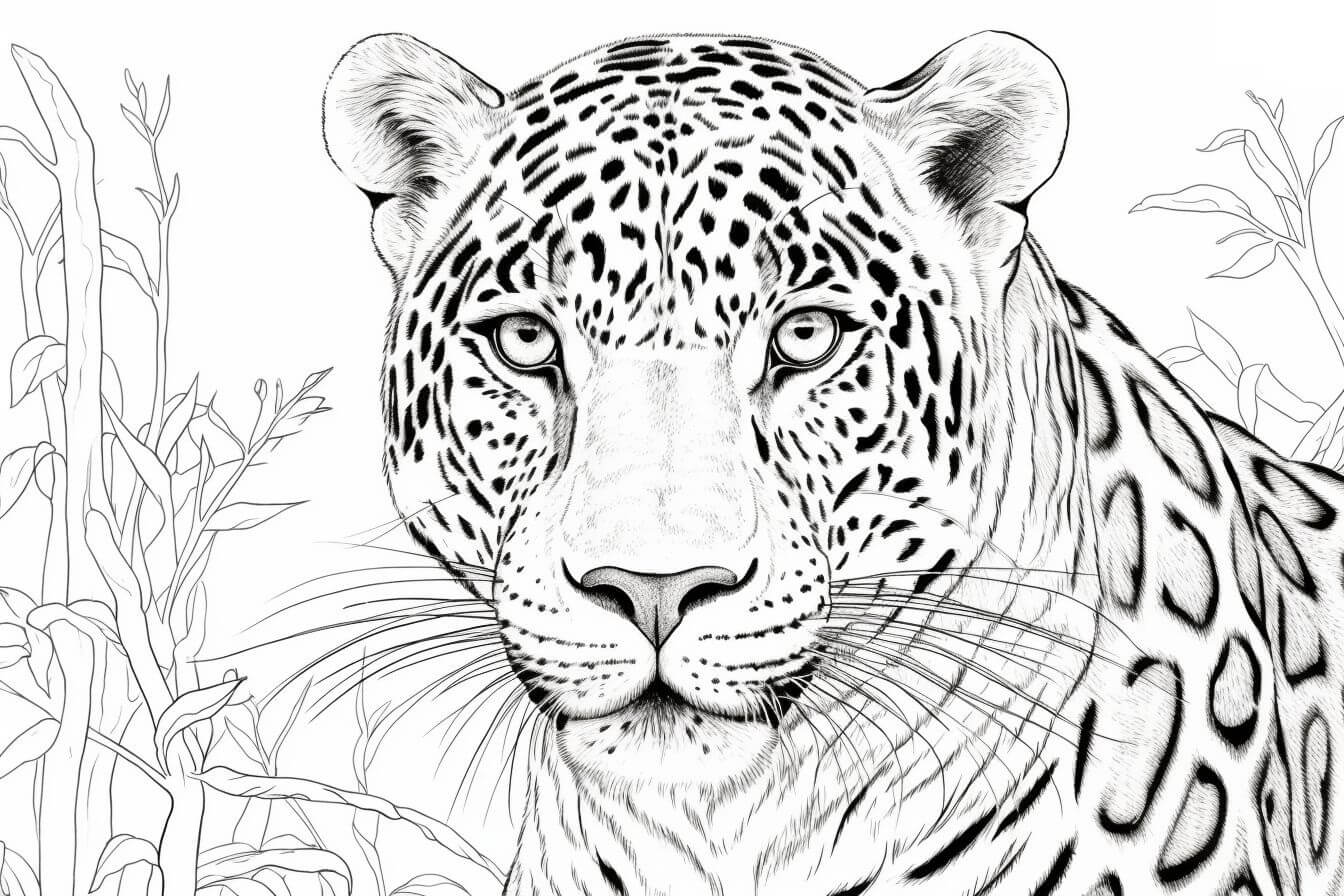 Desenho de Onças Pintadas para imprimir