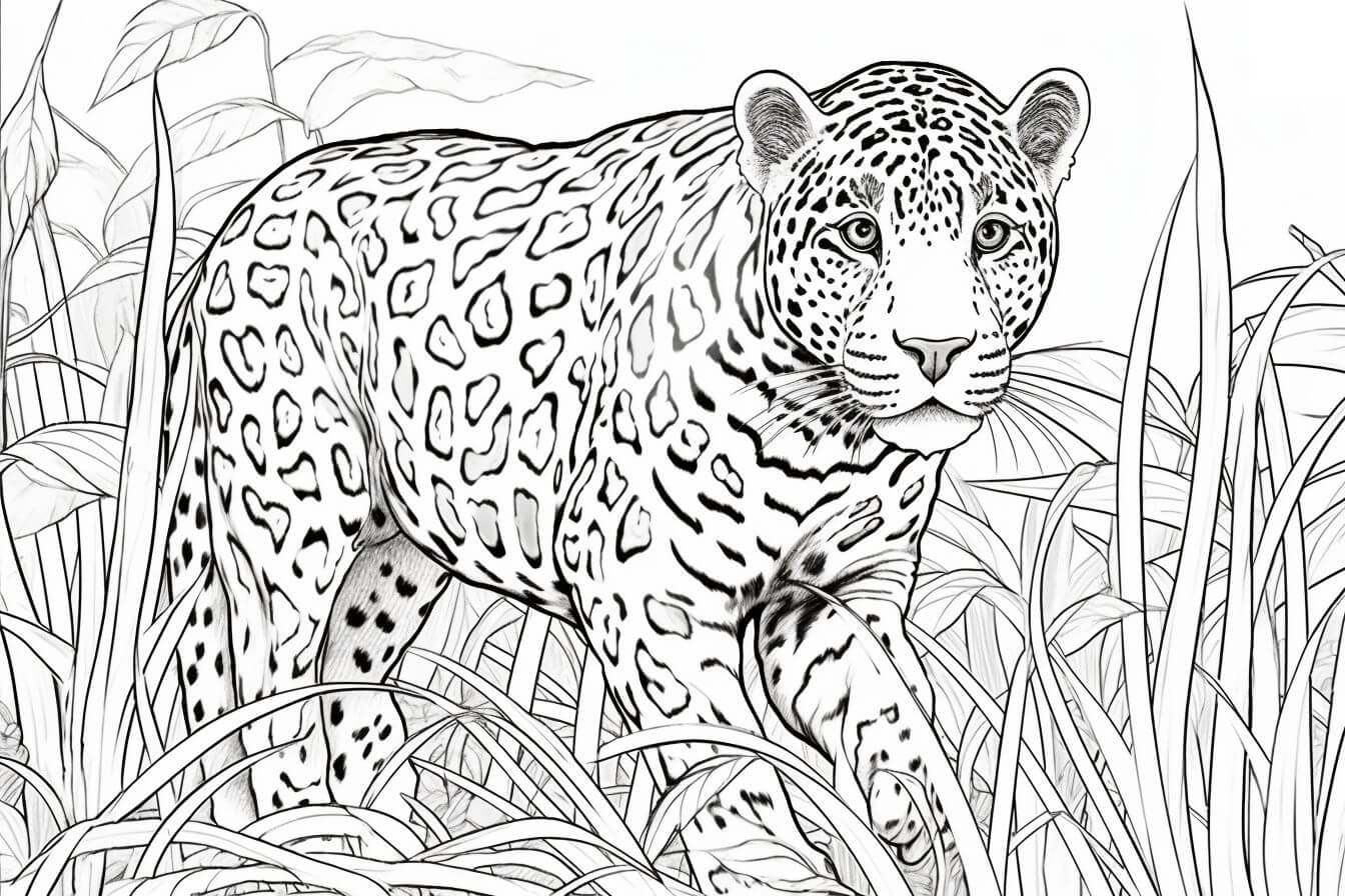 Desenho de Onças Pintadas para imprimir