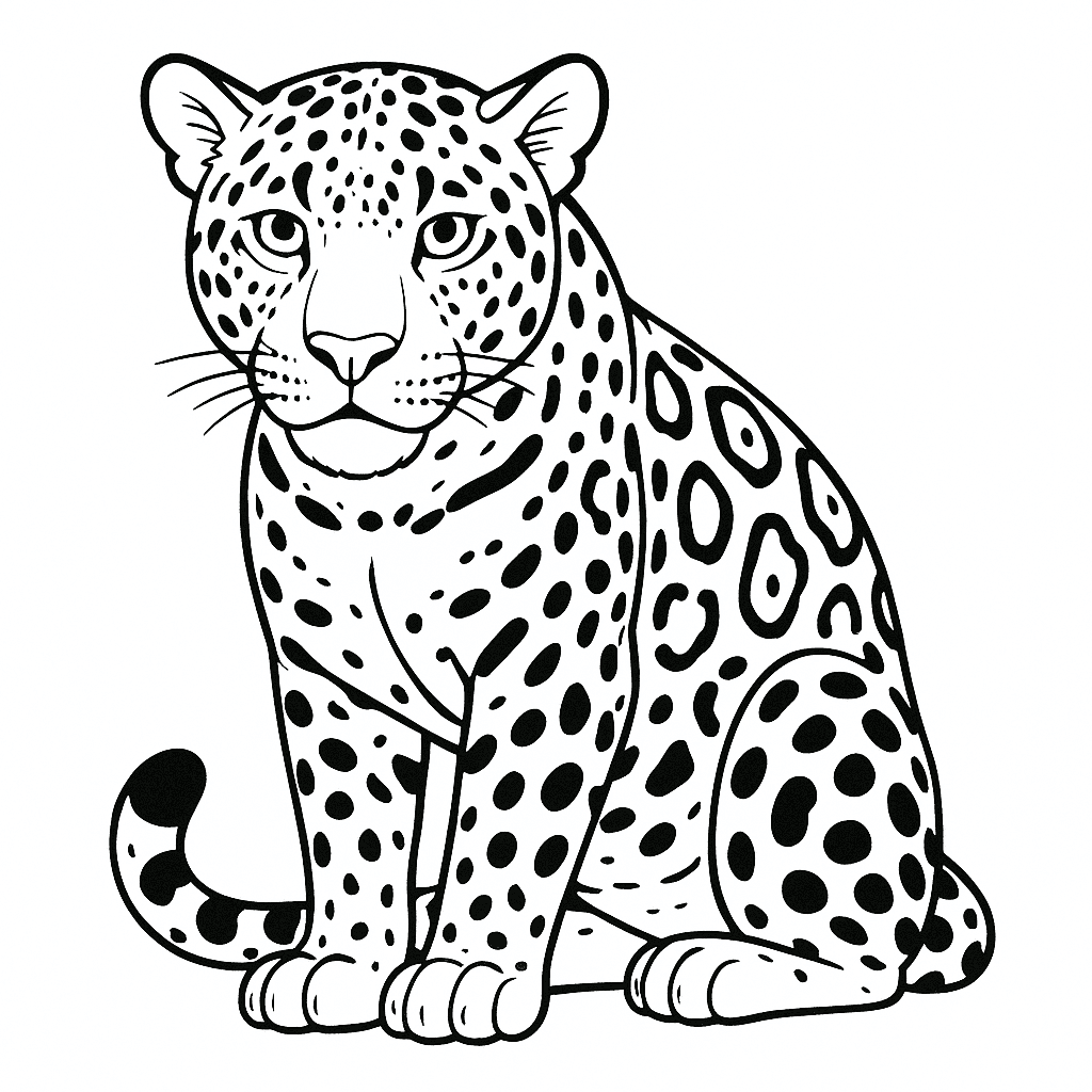 Desenho de Onças Pintadas para imprimir