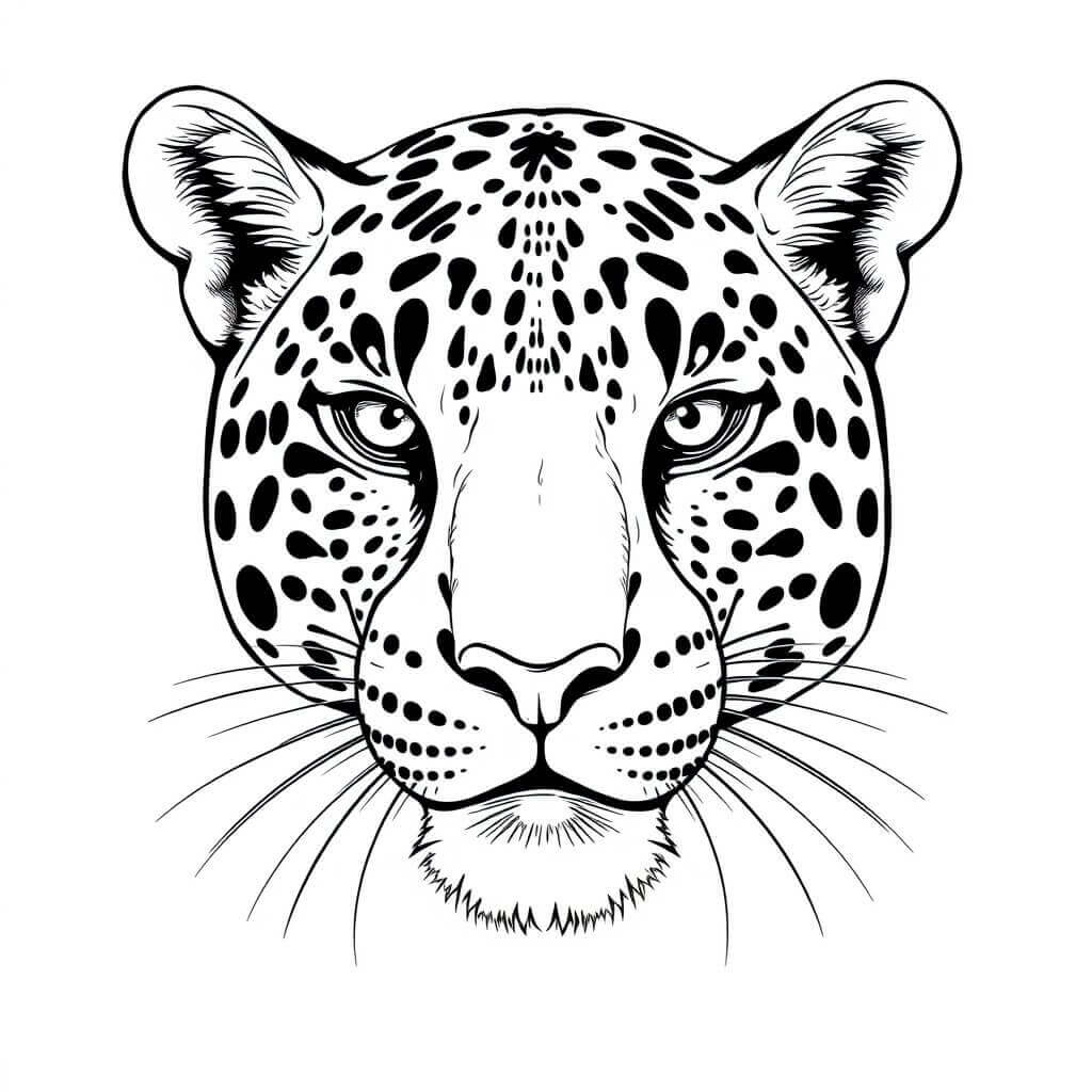 Desenho de Onças Pintadas para imprimir