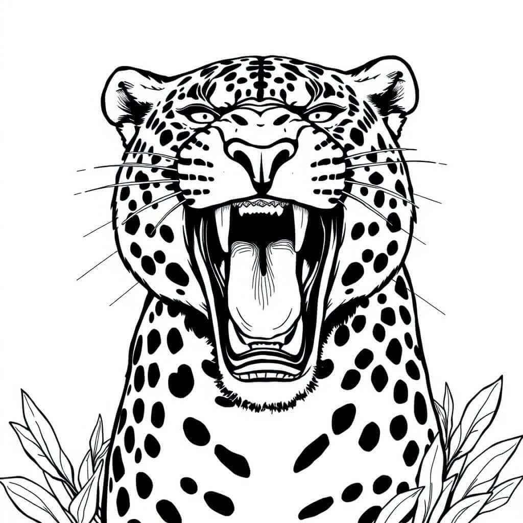 Desenho de Onças Pintadas para imprimir