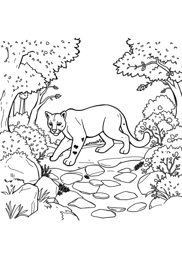 Desenho de Onças Pintadas para imprimir