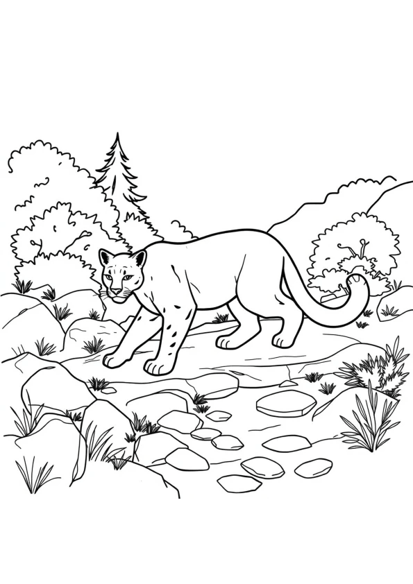 Desenho de Onças Pintadas para imprimir