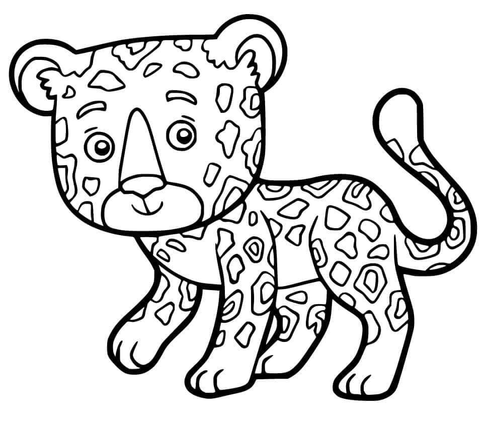 Desenho de Onças Pintadas para imprimir