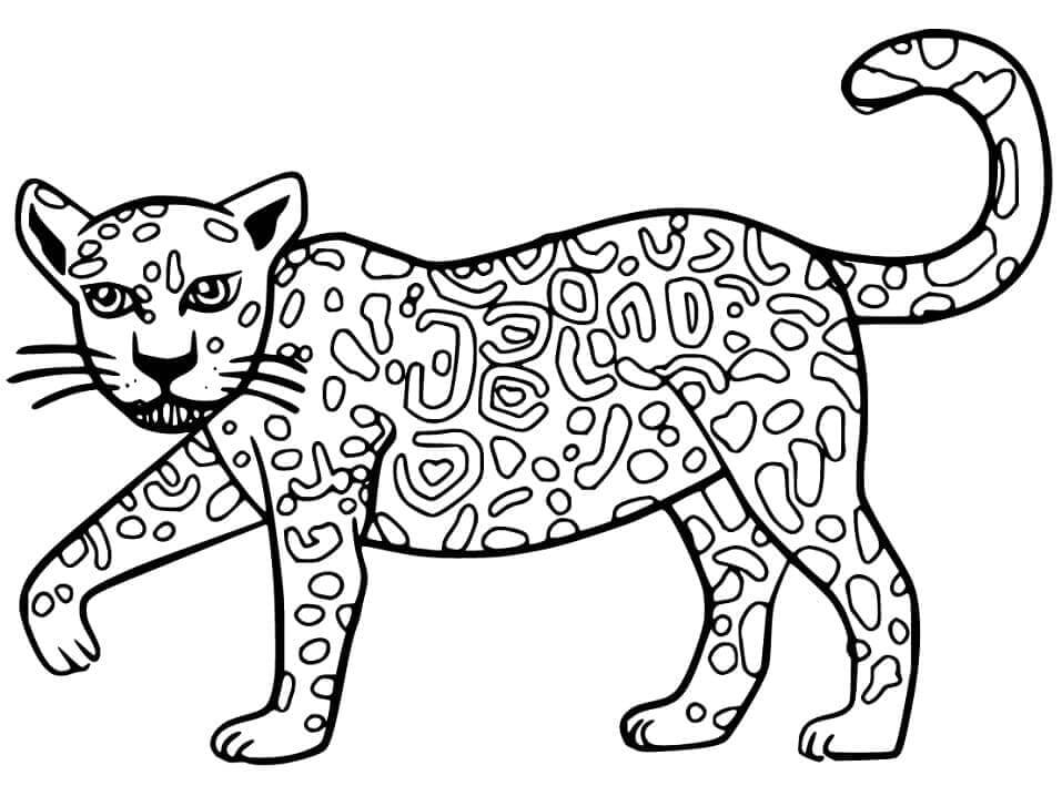 Desenho de Onças Pintadas para imprimir
