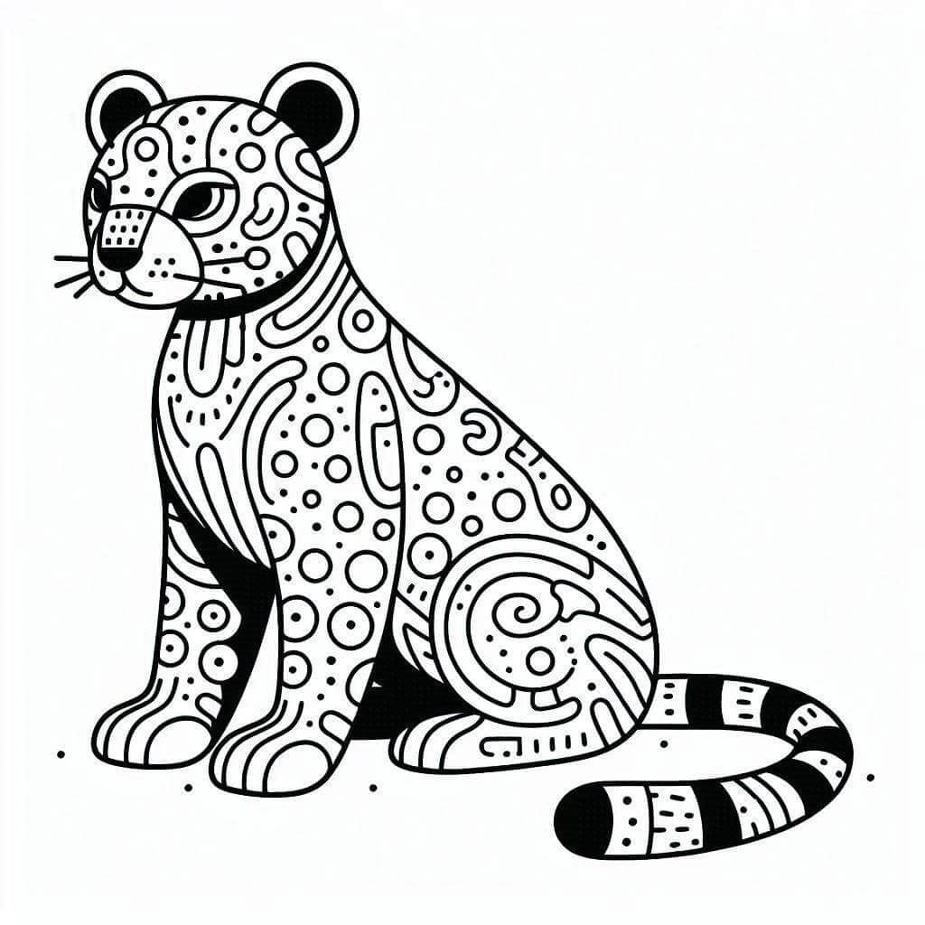 Desenho de Onças Pintadas para imprimir
