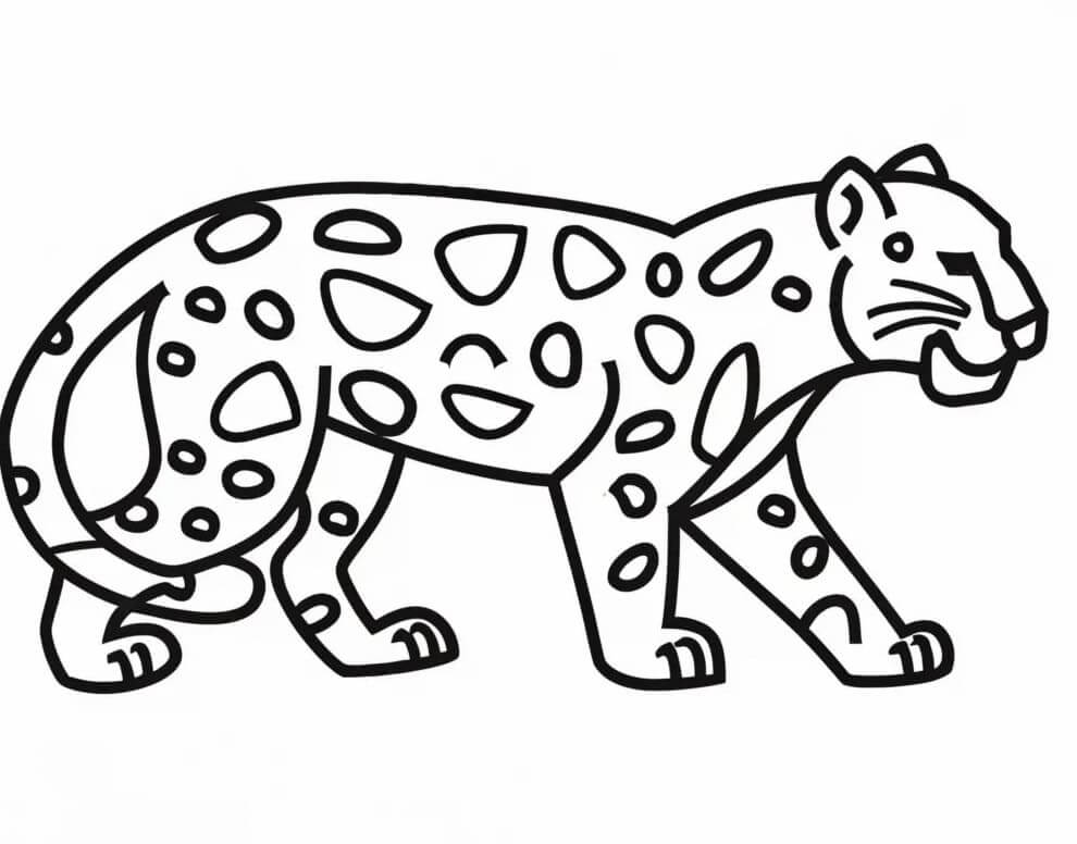 Desenho de Onças Pintadas para imprimir