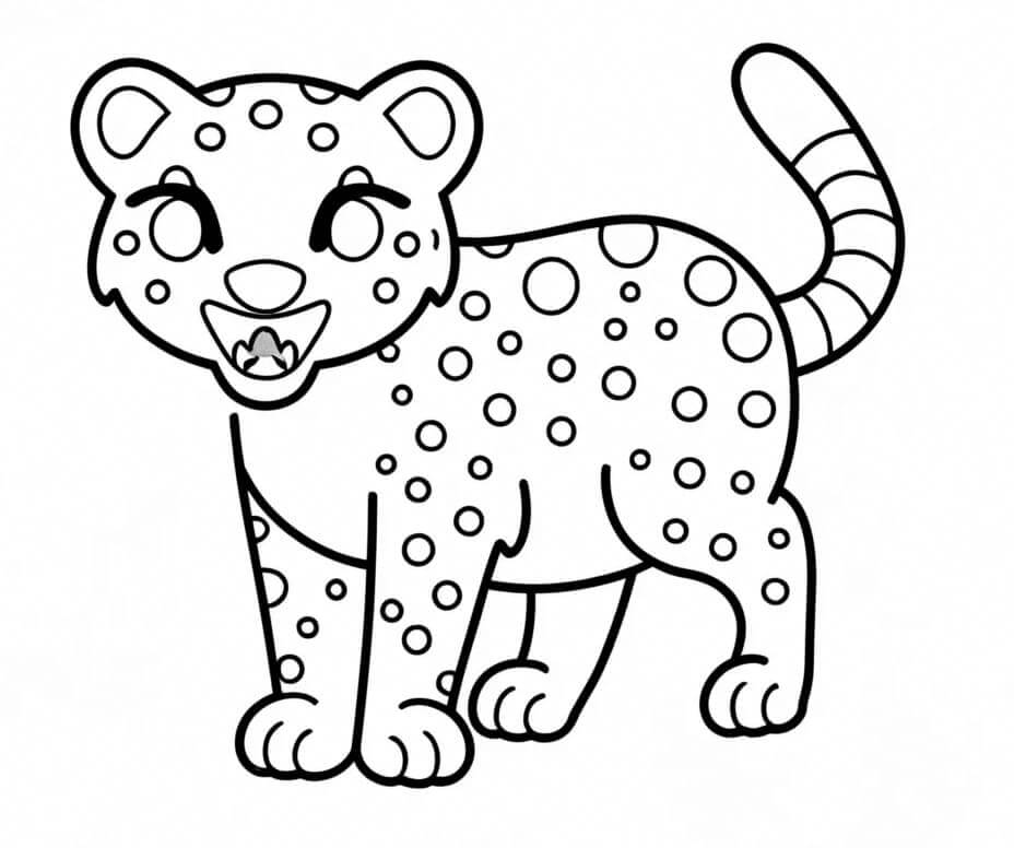 Desenho de Onças Pintadas para imprimir