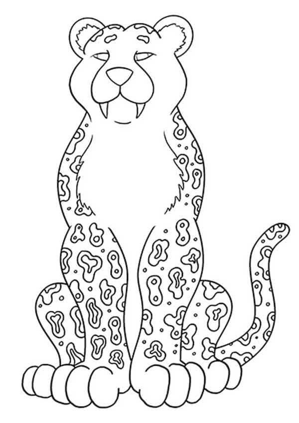 Desenho de Onças Pintadas para imprimir