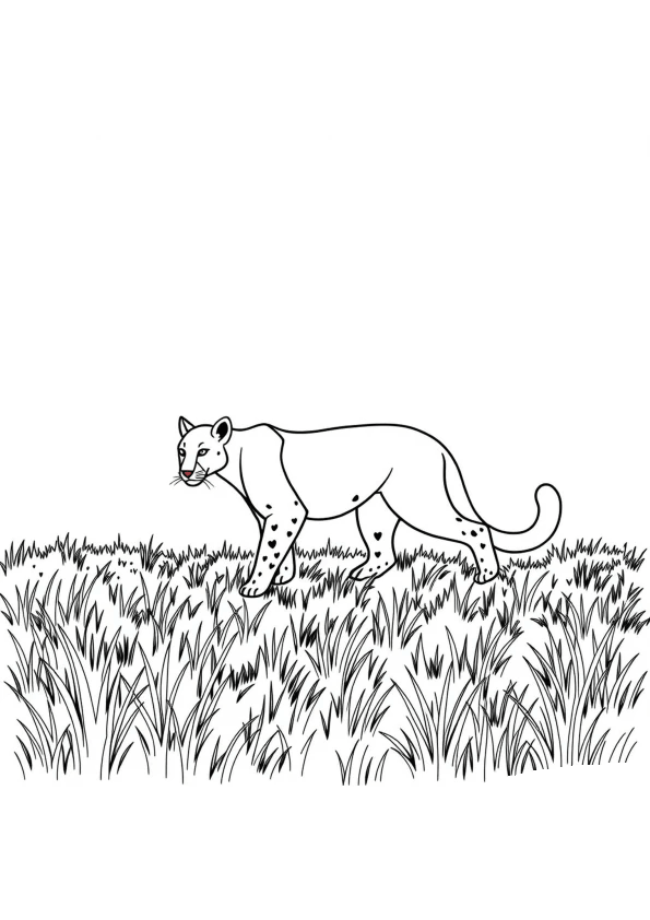 Desenho de Onças Pintadas para imprimir