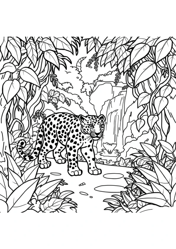 Desenho de Onças Pintadas para imprimir