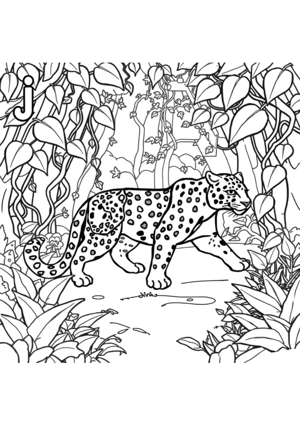 Desenho de Onças Pintadas para imprimir