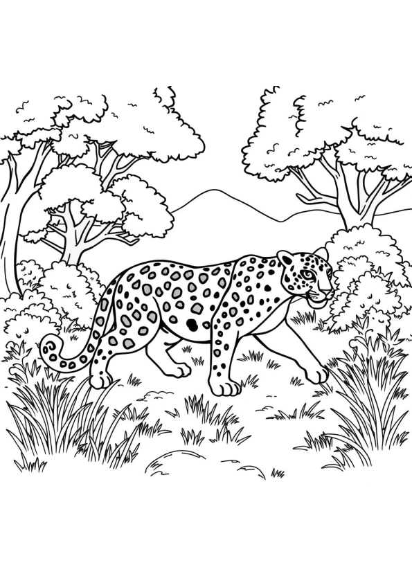 Desenho de Onças Pintadas para imprimir
