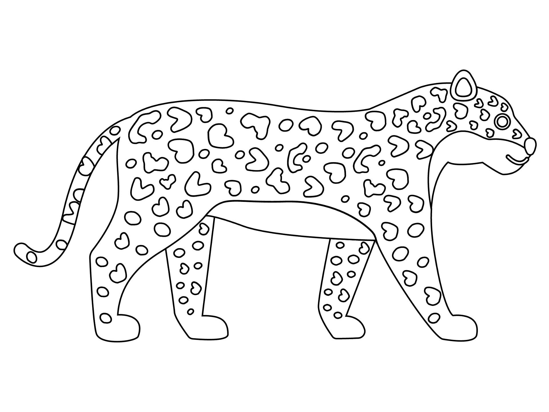 Desenho de Onças Pintadas para imprimir