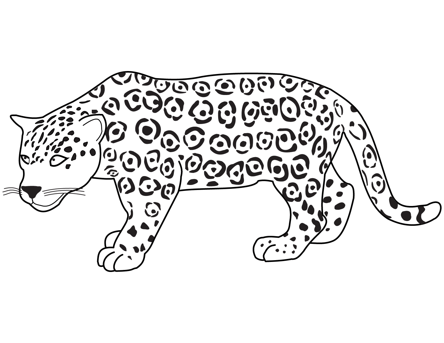 Desenho de Onças Pintadas para imprimir
