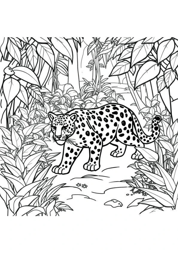 Desenho de Onças Pintadas para imprimir