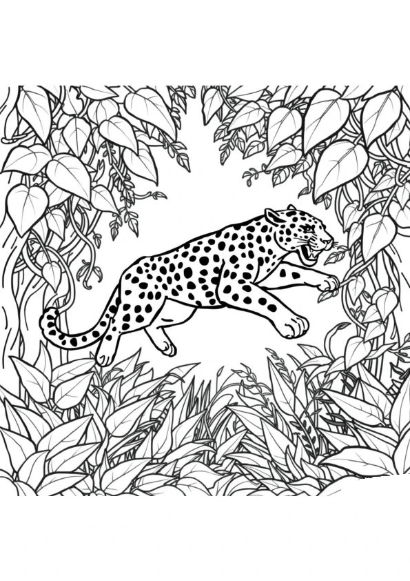 Desenho de Onças Pintadas para imprimir