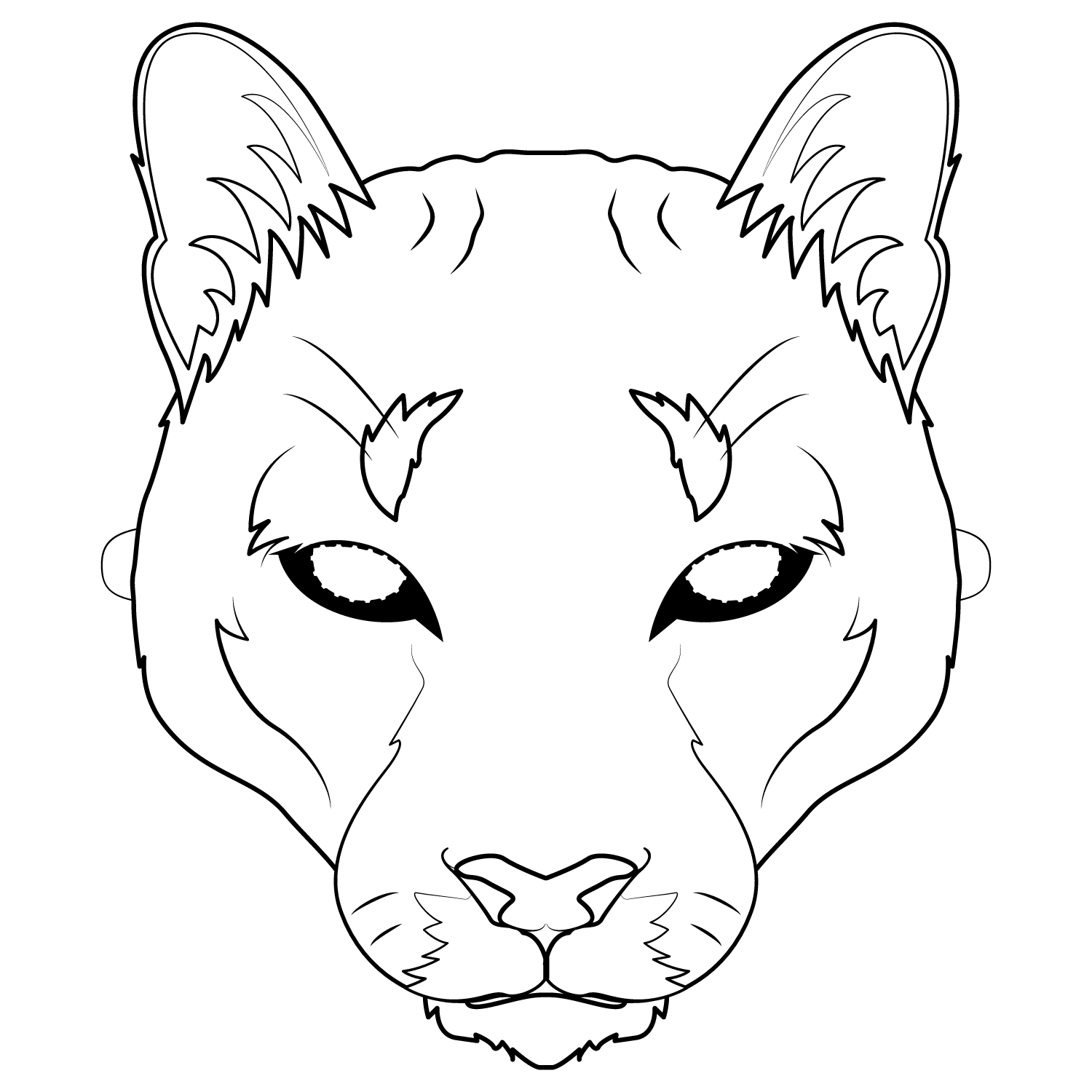 Desenho de Onças Pintadas para imprimir