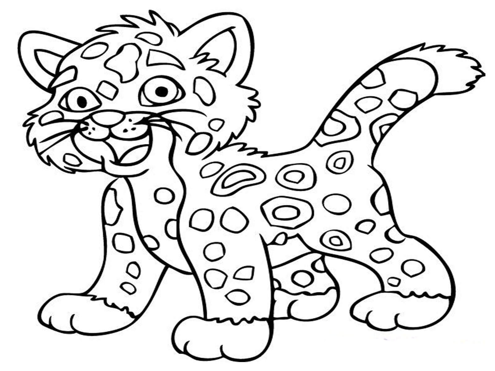 Desenho de Onças Pintadas para imprimir
