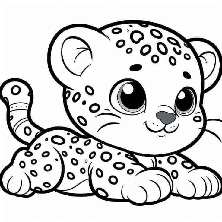 Desenho de Onças Pintadas para imprimir