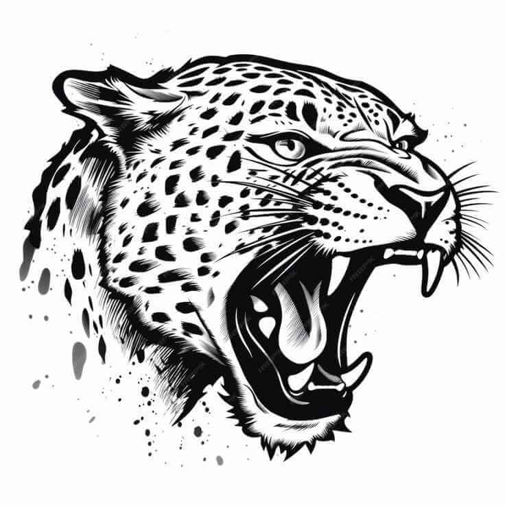 Desenho de Onças Pintadas para imprimir