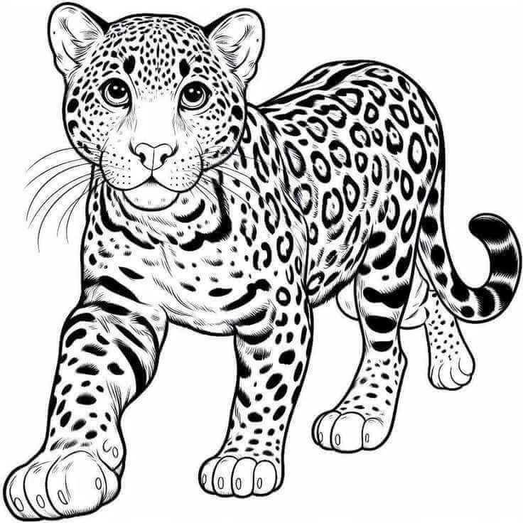 Desenho de Onças Pintadas para imprimir