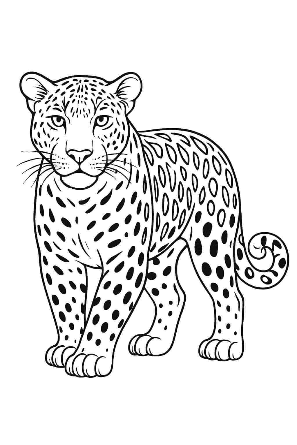 Desenho de Onças Pintadas para imprimir