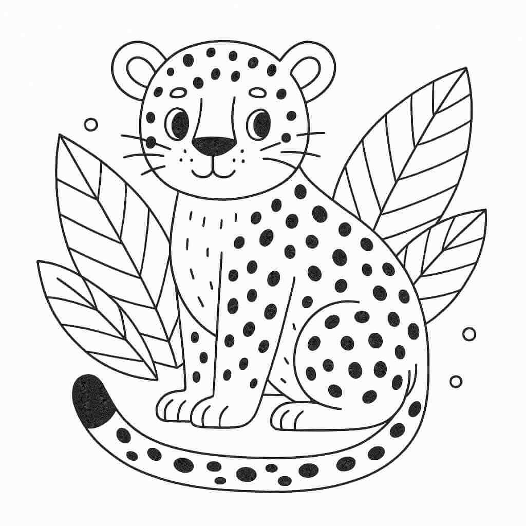 Desenho de Onças Pintadas para imprimir